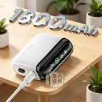 Fasoul Q1 白色二回機｜IQOS ILUMA相容・極簡科技風一彈兩抽主機・LCD螢幕顯示・1800mAh電量15支長續航・3D環繞加熱