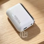 Fasoul Q1 白色二回機｜IQOS ILUMA相容・極簡科技風一彈兩抽主機・LCD螢幕顯示・1800mAh電量15支長續航・3D環繞加熱